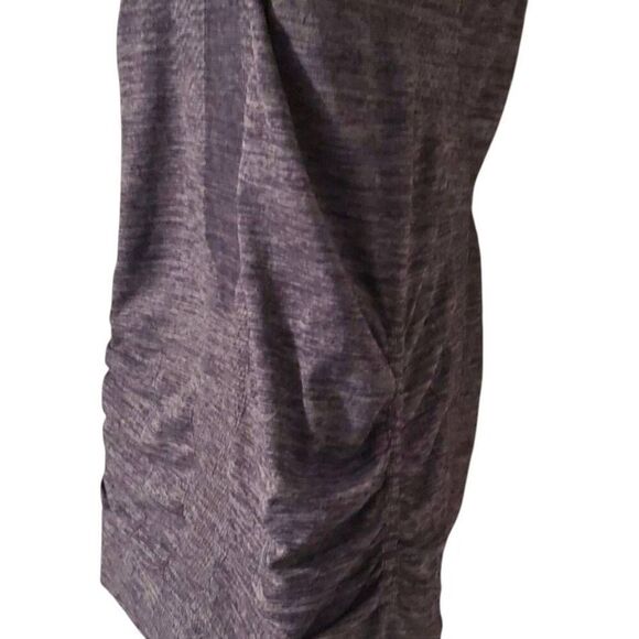ATHLETA Fast Workout Tank Gray Mesh Ruched Size Medium - Picture 3 of 5